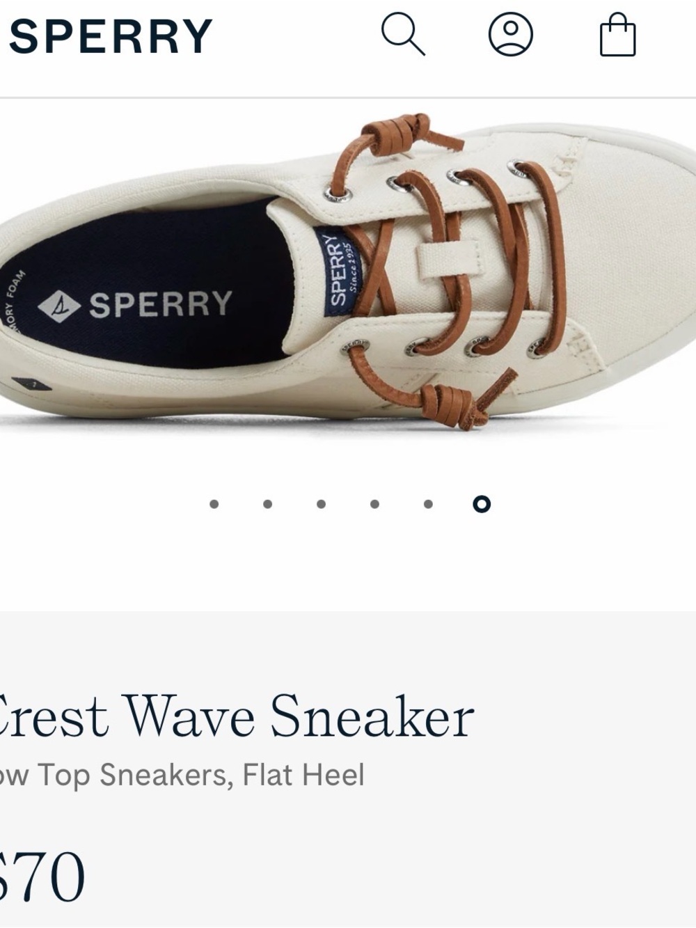 Sperry womens oatmeal Canvas Casual Sneaker with leather  Laces